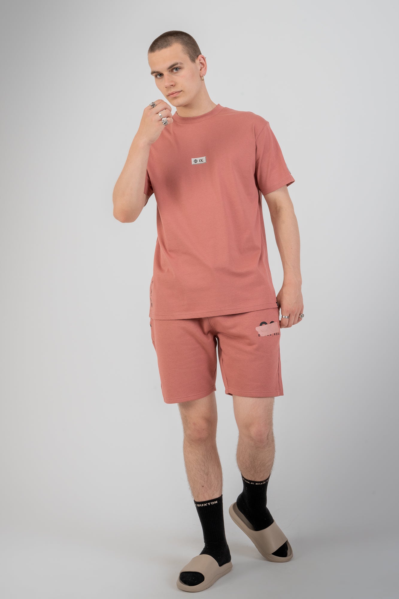 Glitch T-Shirt - Dusky Pink