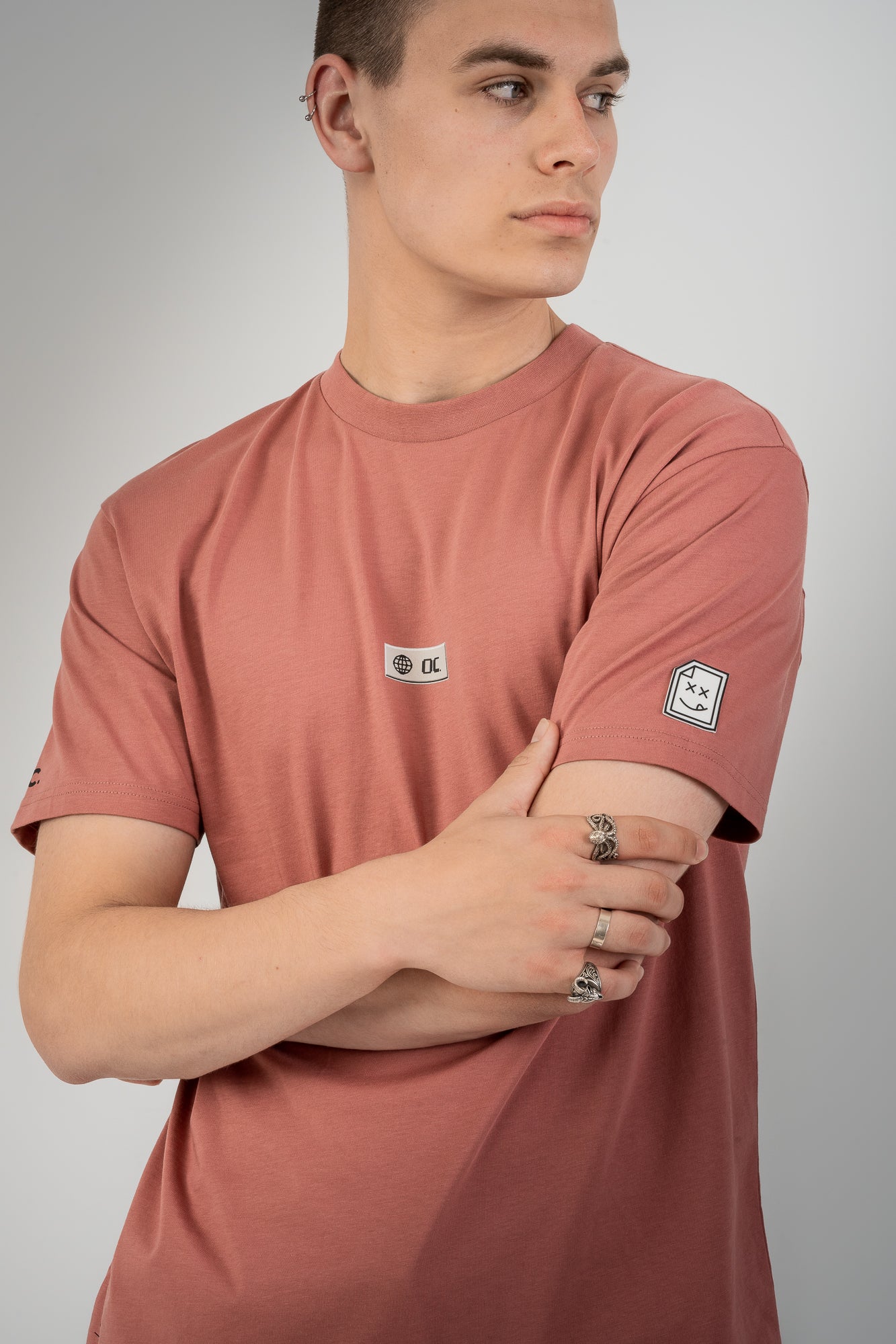 Glitch T-Shirt - Dusky Pink