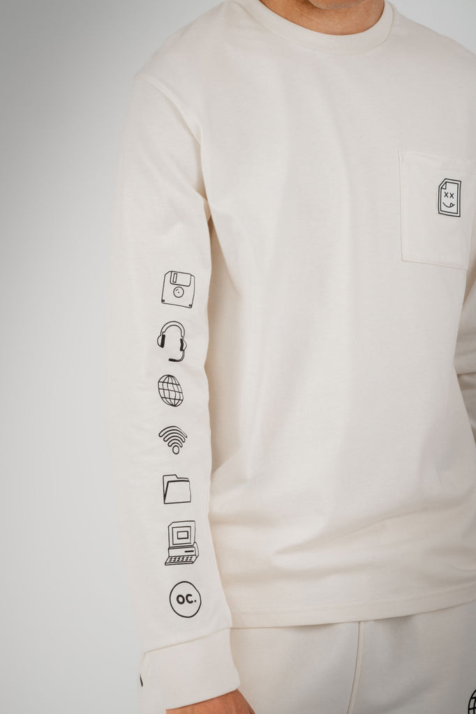 Error_404 Long Sleeve T-Shirt - Off White