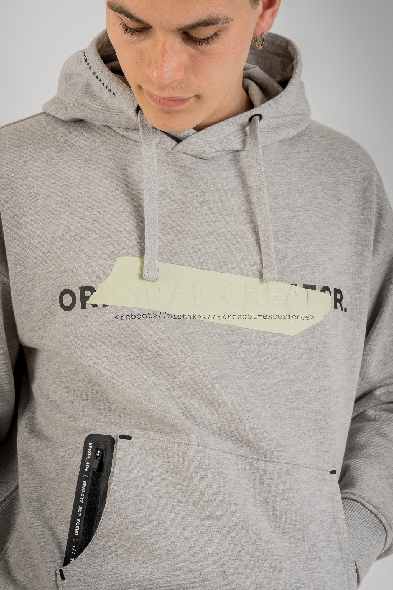 Error_404 Hoodie - Granite Grey