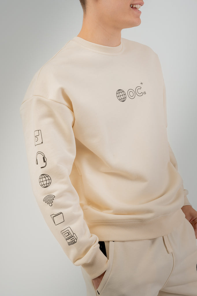 Globe Sweatshirt - Off White
