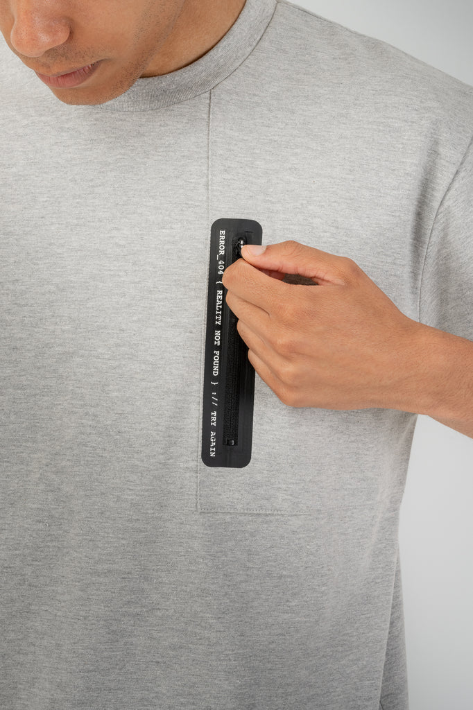 HTML Zip T-Shirt - Granite Grey