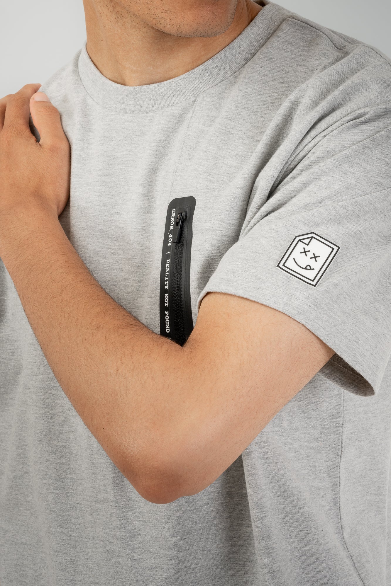 HTML Zip T-Shirt - Granite Grey