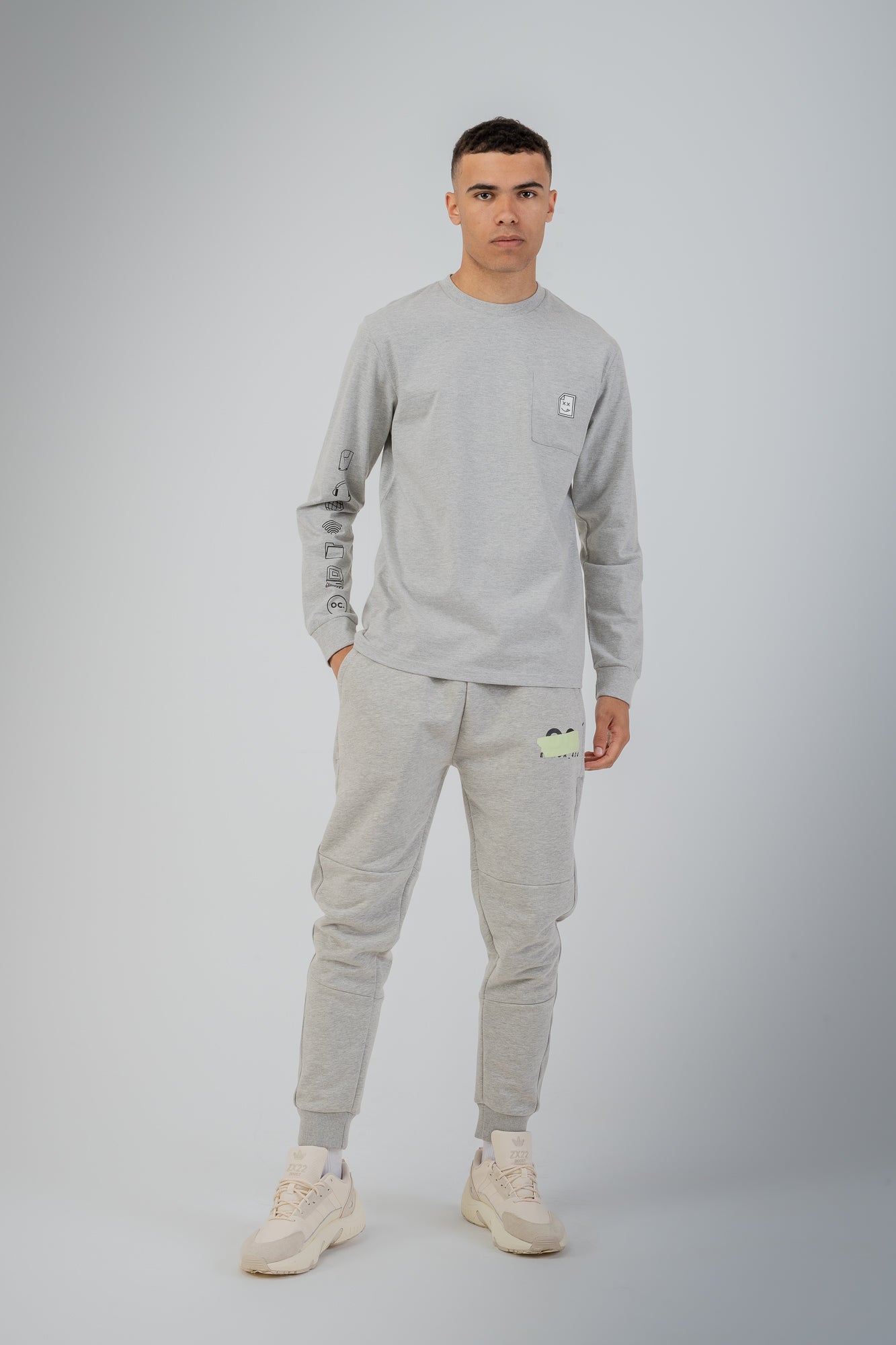 Error_404 Long Sleeve T-Shirt - Granite Grey