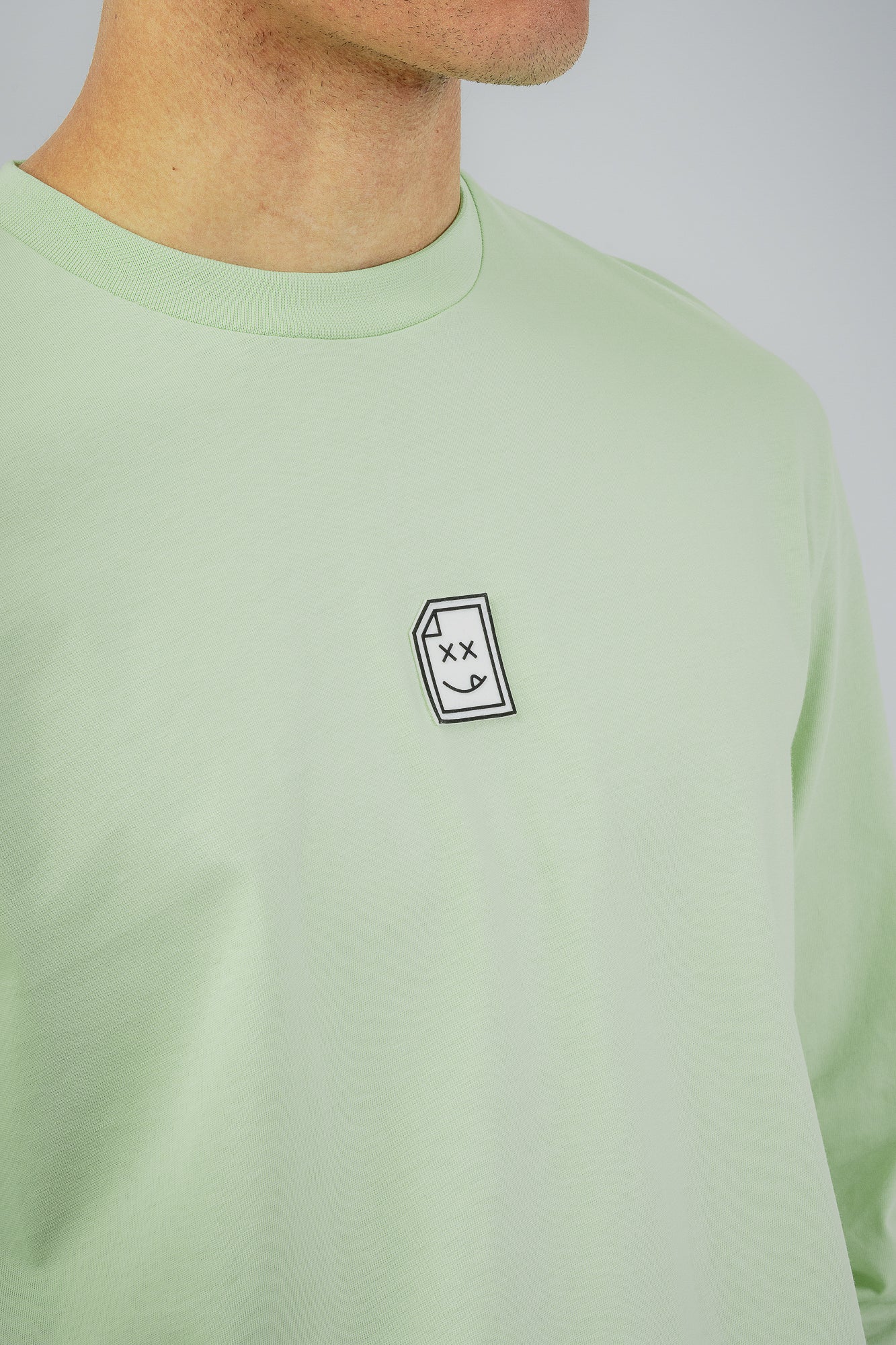 Smiley_404 Long Sleeve T-Shirt - Peppermint Green