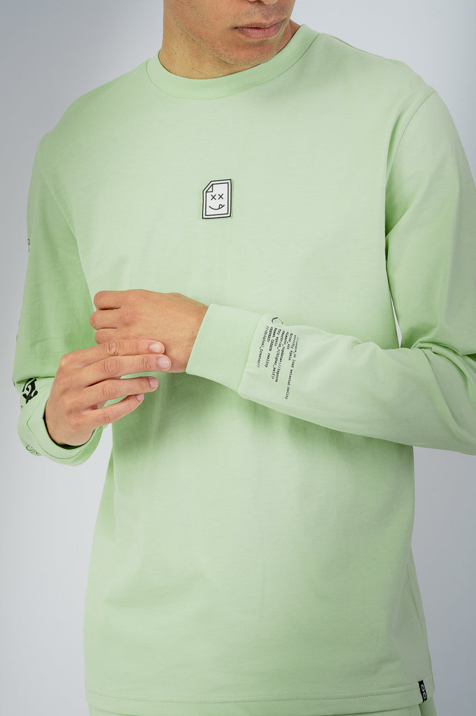 Smiley_404 Long Sleeve T-Shirt - Peppermint Green