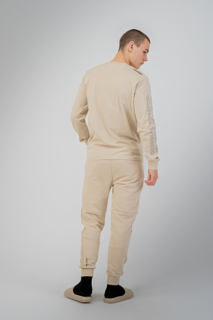 Smiley_404 Long Sleeve T-Shirt - Sand Stone