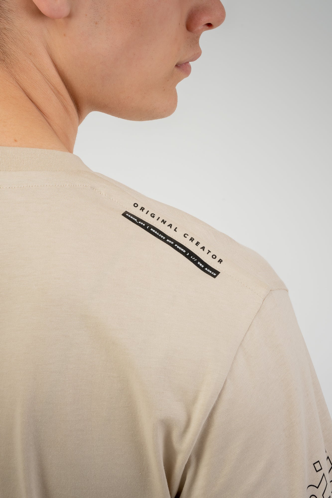 Smiley_404 Long Sleeve T-Shirt - Sand Stone