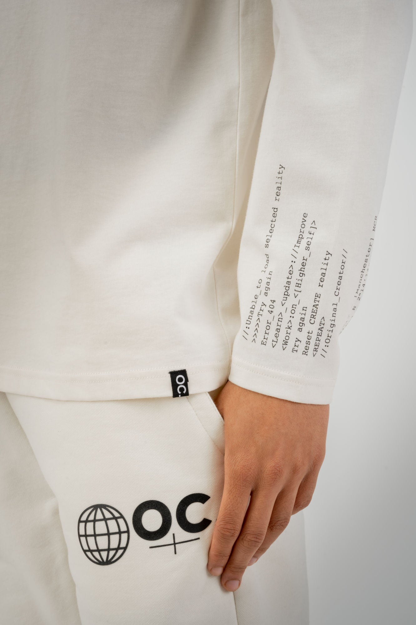 OC. Layered Sleeve T-Shirt - Off White