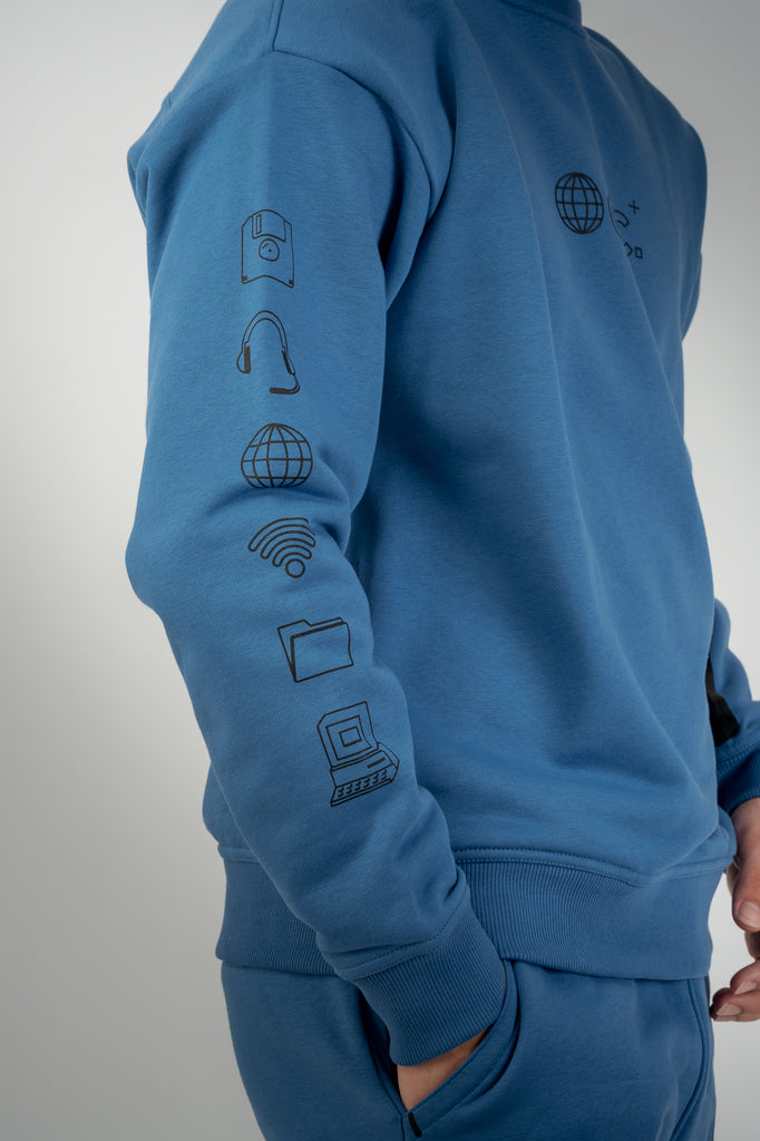 Globe Sweatshirt - Yale Blue