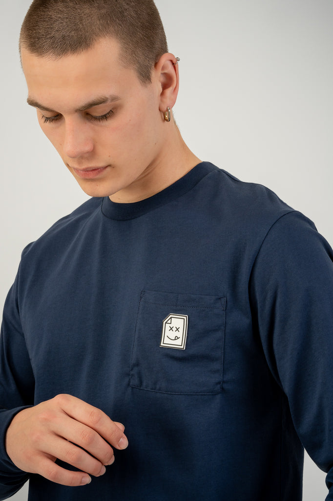 Error_404 Long Sleeve T-Shirt - Midnight Blue