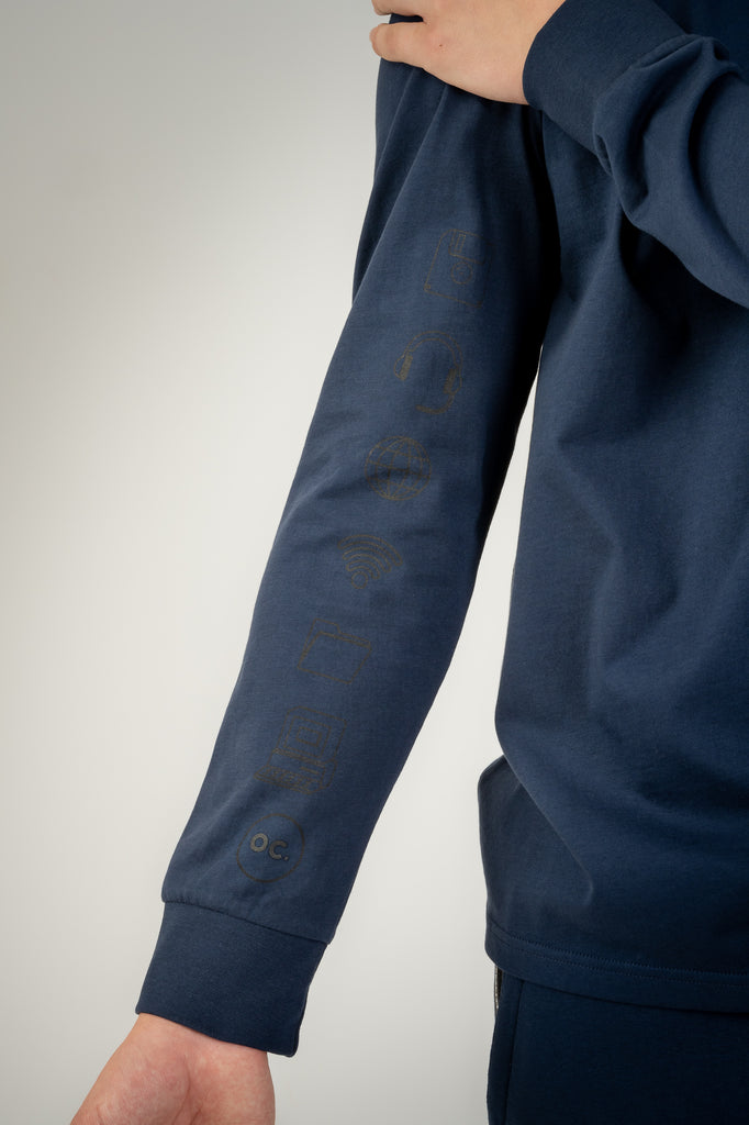 Error_404 Long Sleeve T-Shirt - Midnight Blue