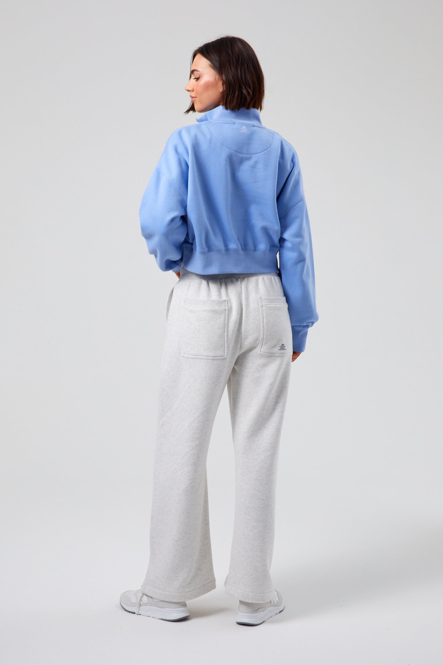 Joy Crop Half Zip - Periwinkle