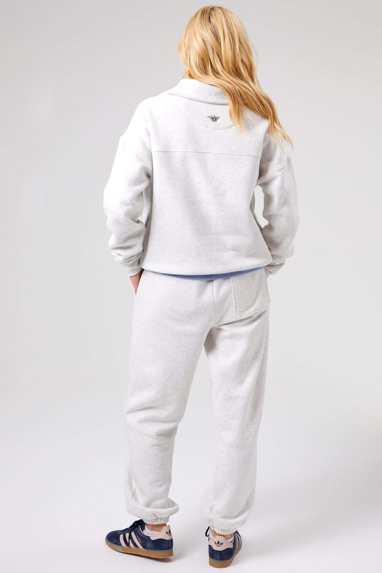 Synchronicity Half Zip - White Marl