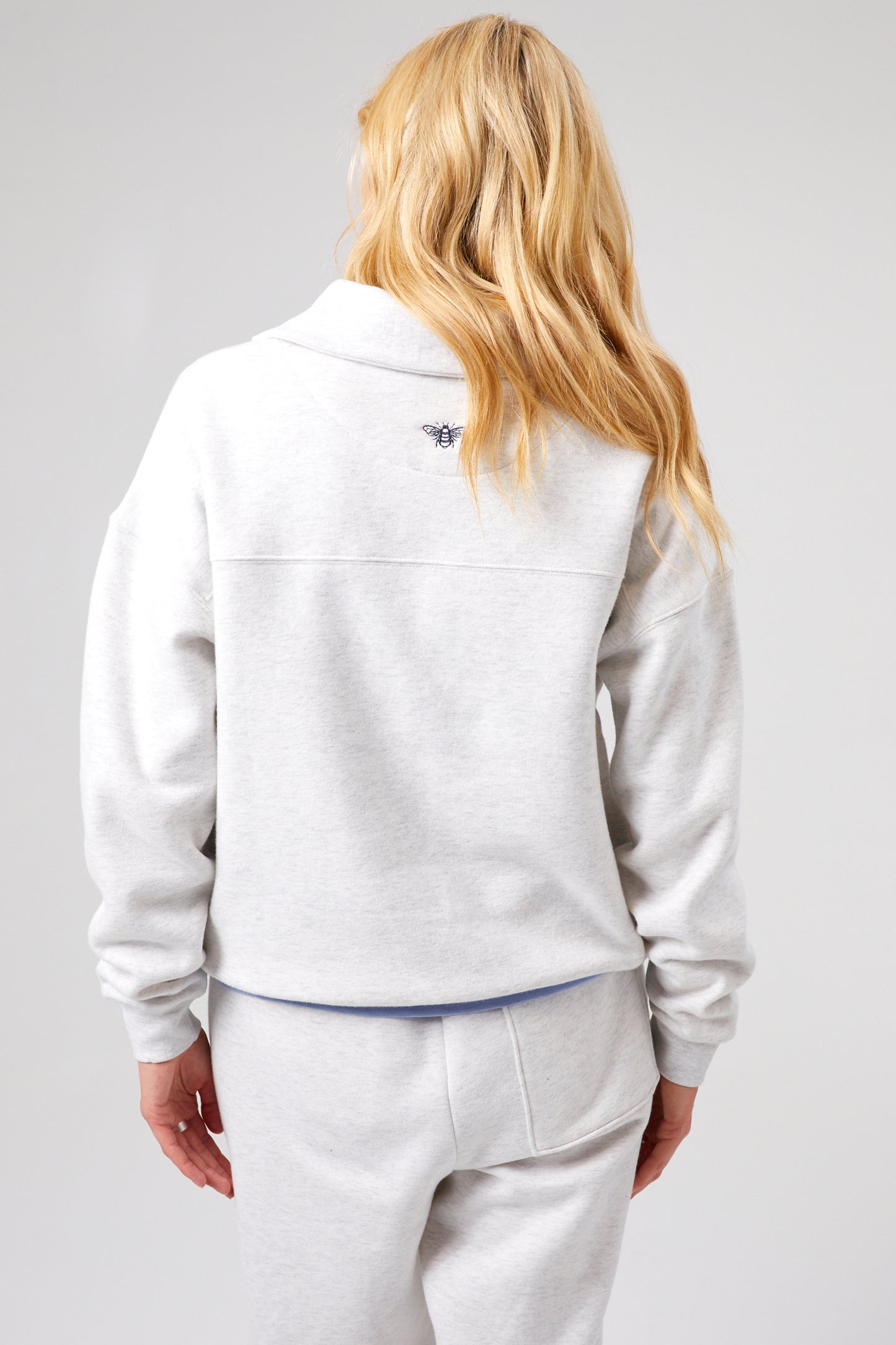 Synchronicity Half Zip - White Marl