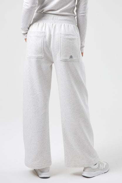 Joy Wide Leg Joggers - White Marl