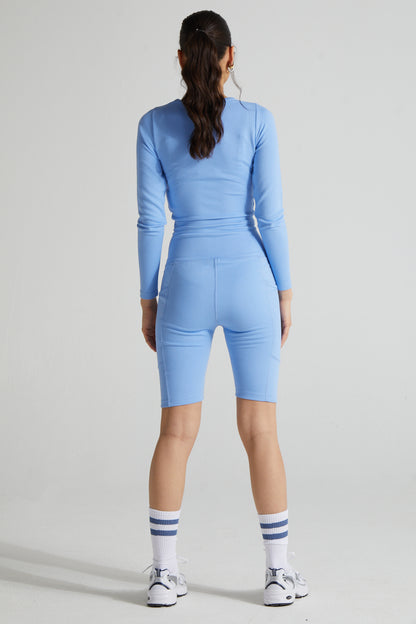 Contour Biker Shorts- Periwinkle