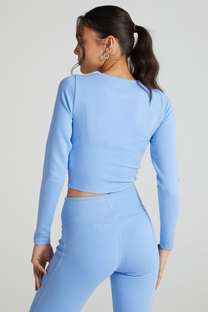 Contour Crop Top- Periwinkle