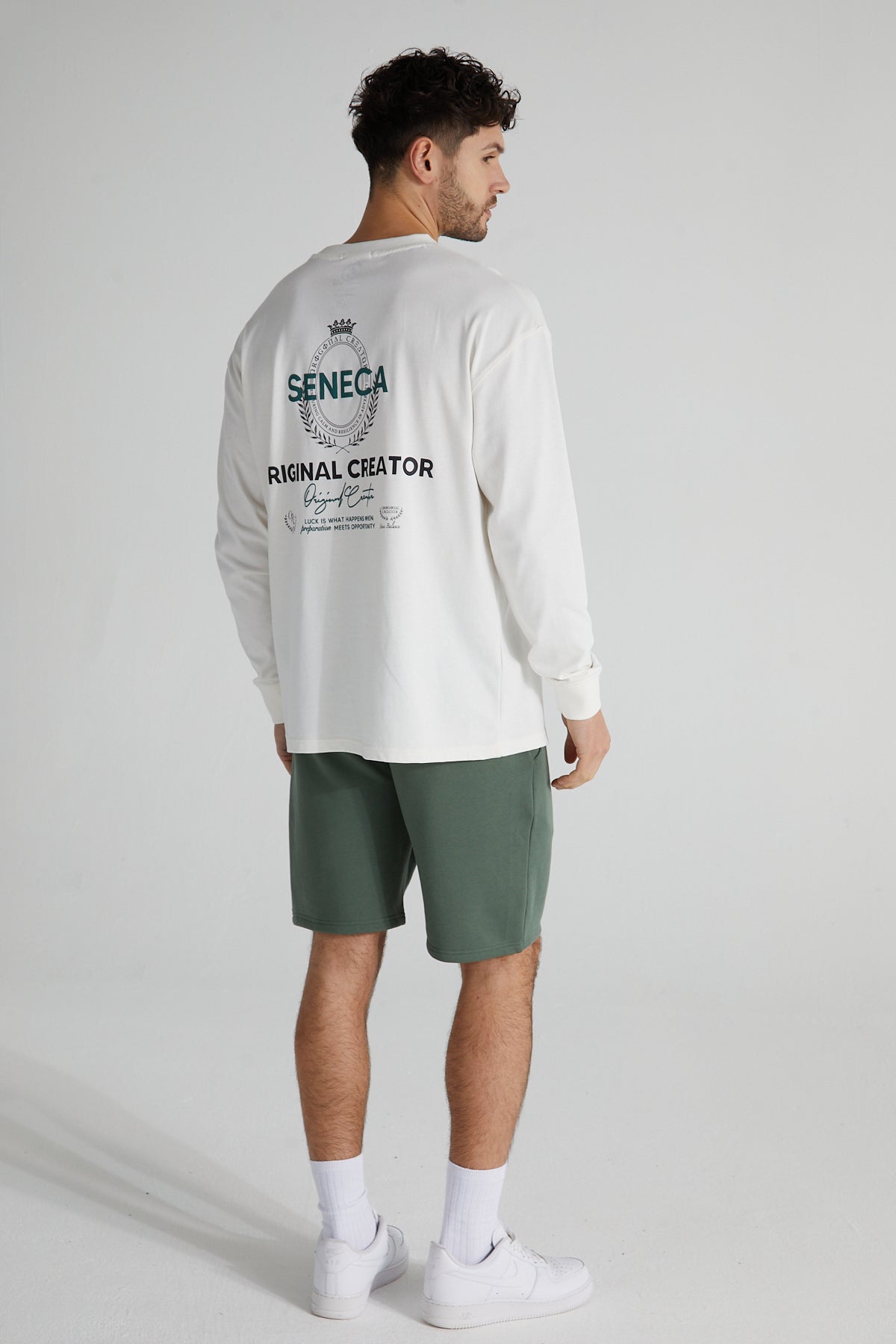 Stoic Long Sleeve T-Shirt- Paper White