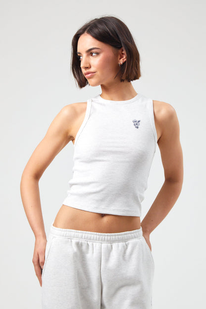 Flower Tank Top - White Marl