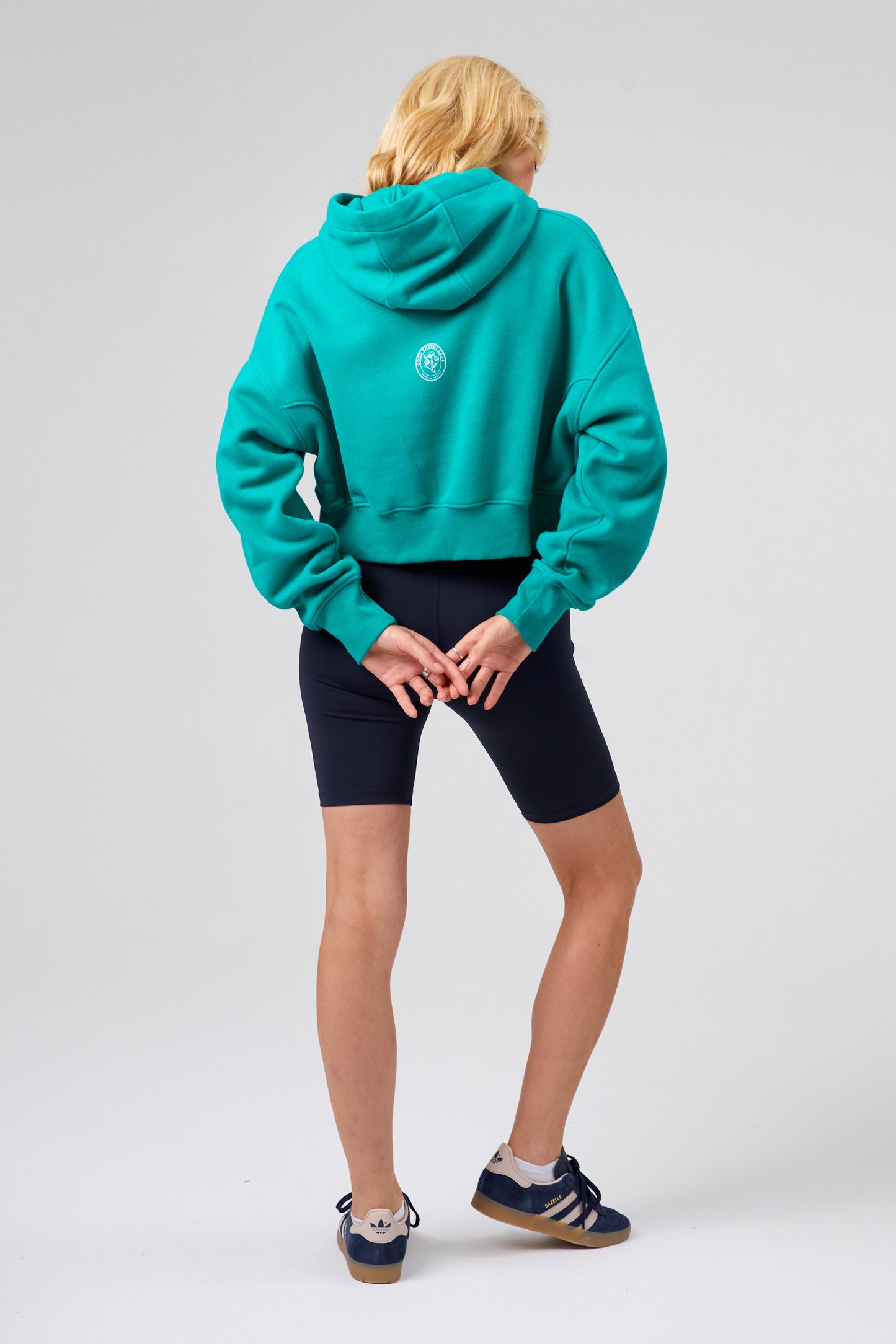 Flower Crop Hoodie - Tennis Green