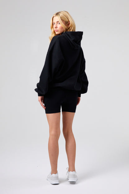 Flower Hoodie - Jet Black