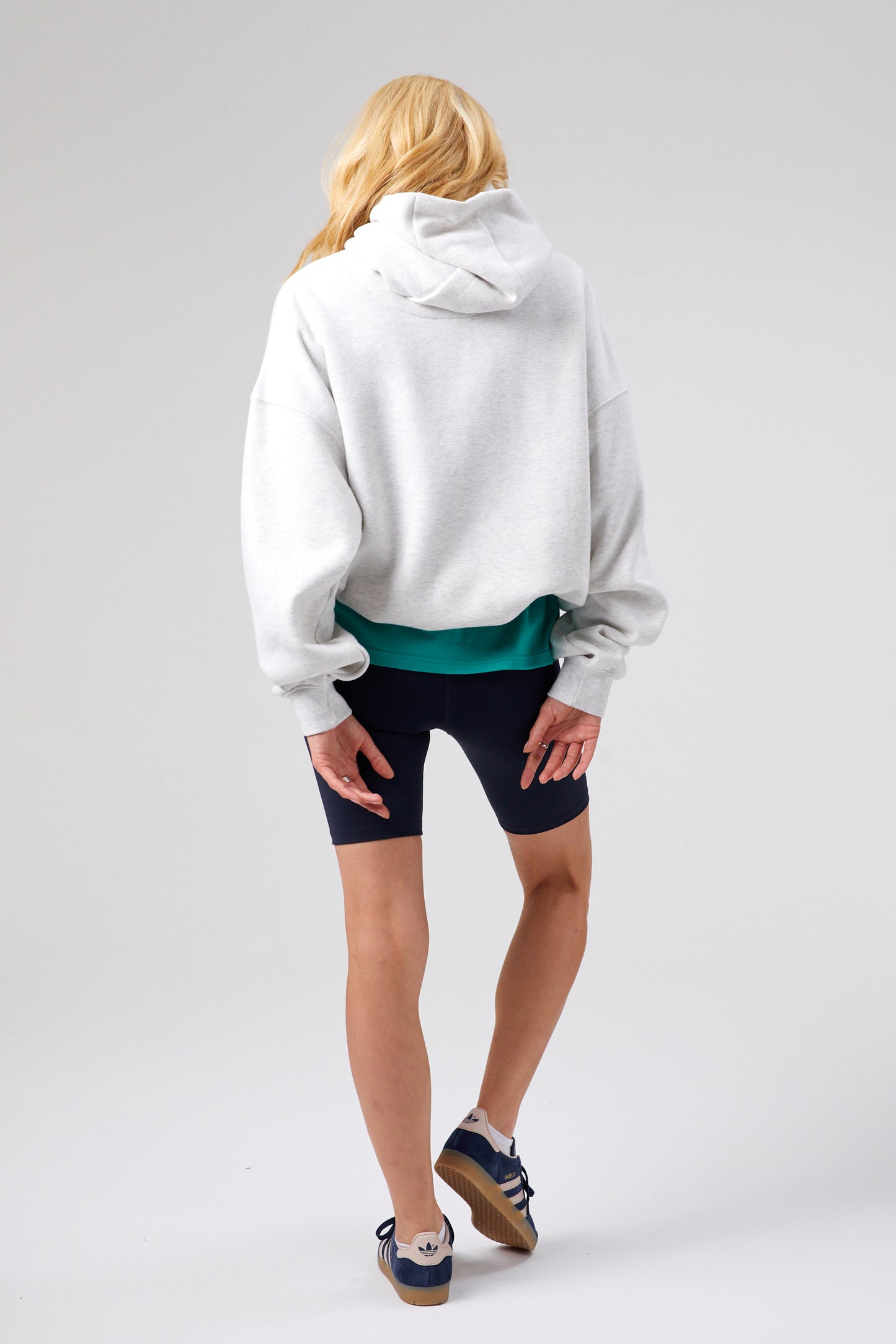 Flower Hoodie - White Marl