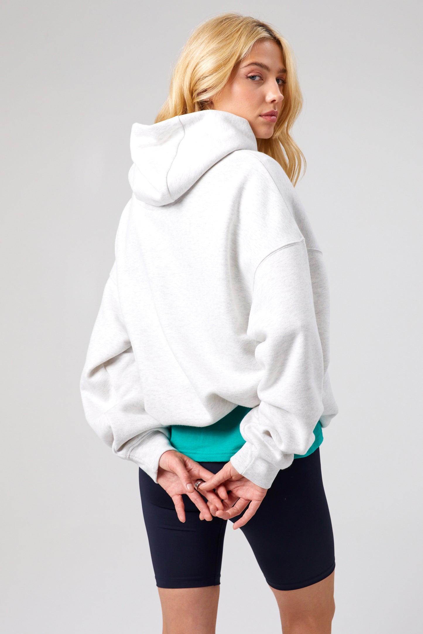 Flower Hoodie - White Marl