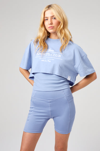 Club Crop T-shirt - Periwinkle