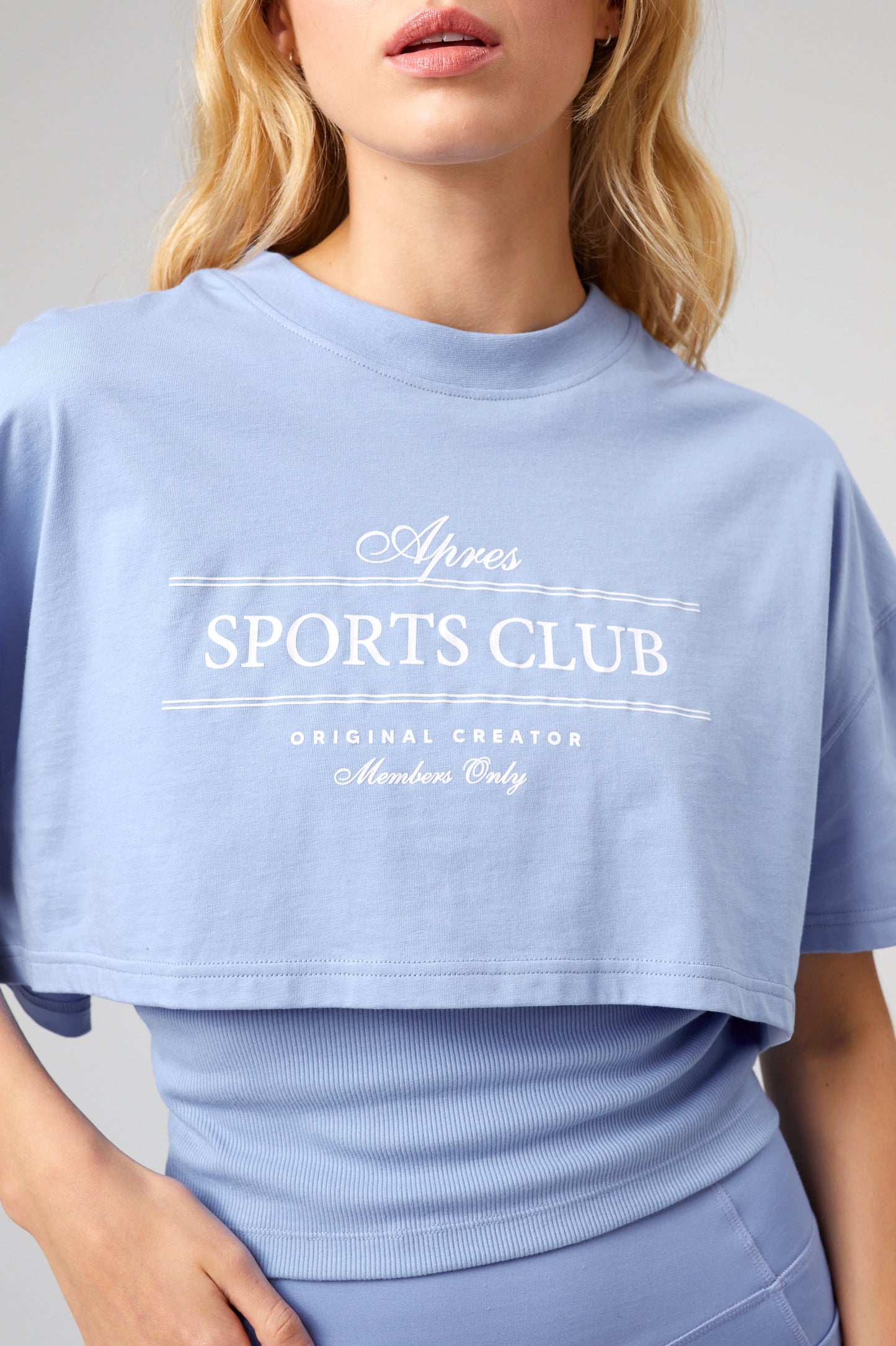 Club Crop T-shirt - Periwinkle