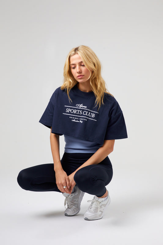 Club Crop T-shirt - Midnight Blue