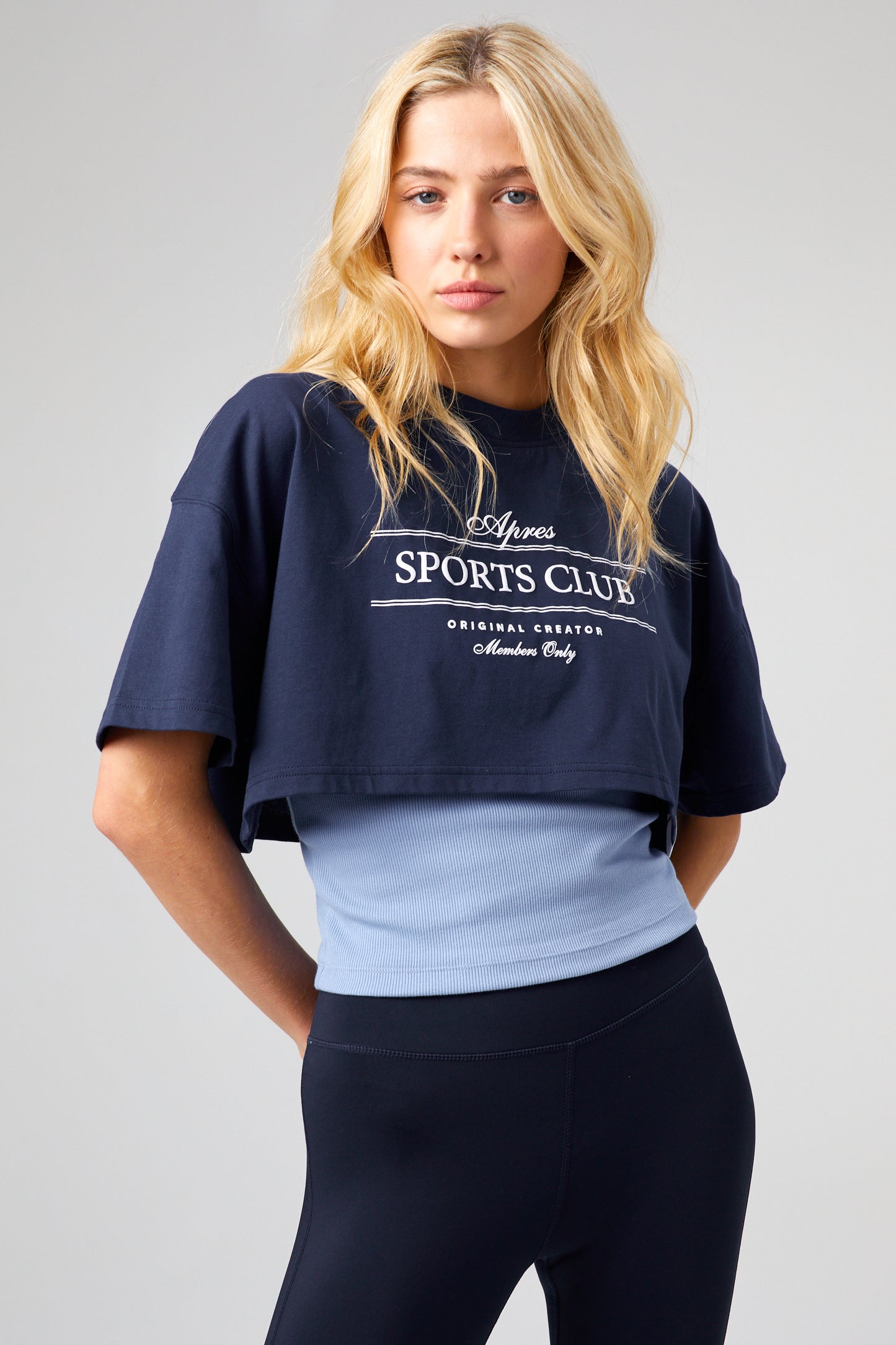 Club Crop T-shirt - Midnight Blue
