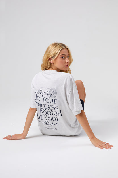 Success Mindset T-Shirt - White Marl
