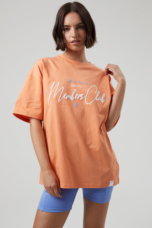 Members Club T-shirt - Coral Silk