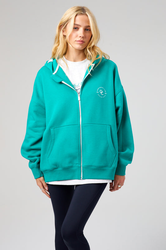 Joy Zip Hoodie - Tennis Green