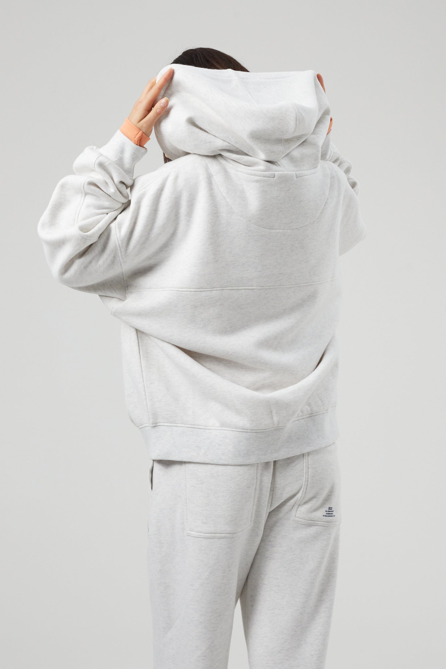 Joy Zip Hoodie - White Marl