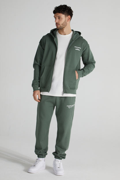Stoic Zip Hoodie- Hunter Green