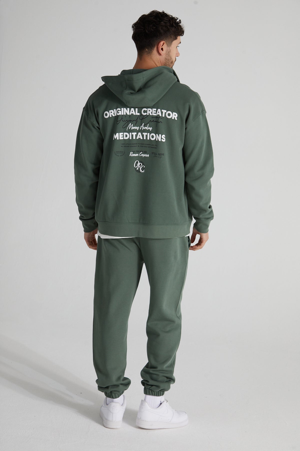 Stoic Zip Hoodie- Hunter Green