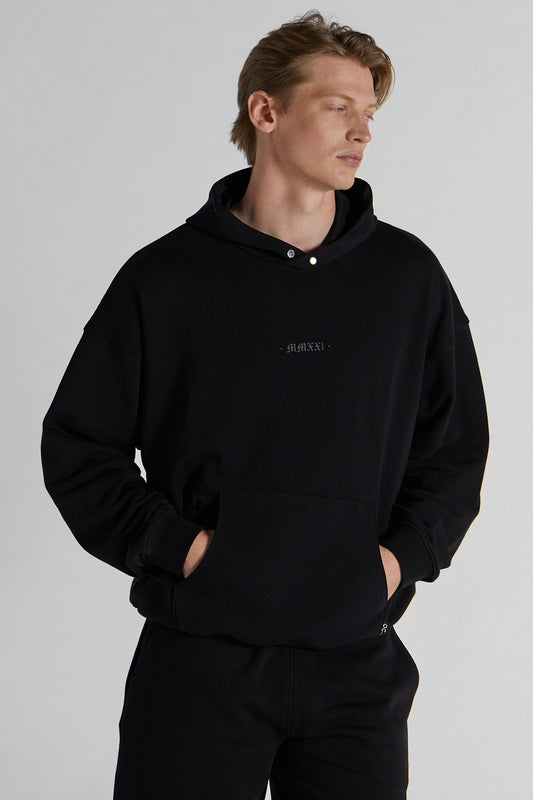 Gothic Hoodie - Jet Black