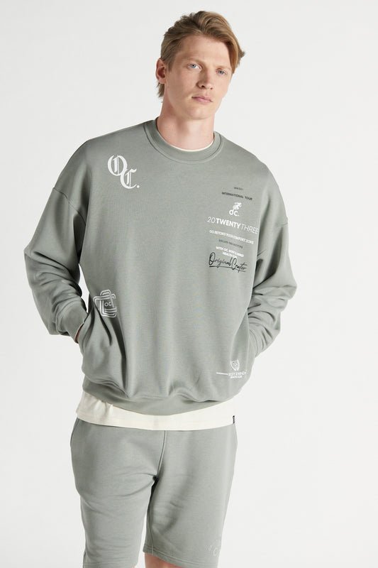 Health Club Sweatshirt - Mineral Green