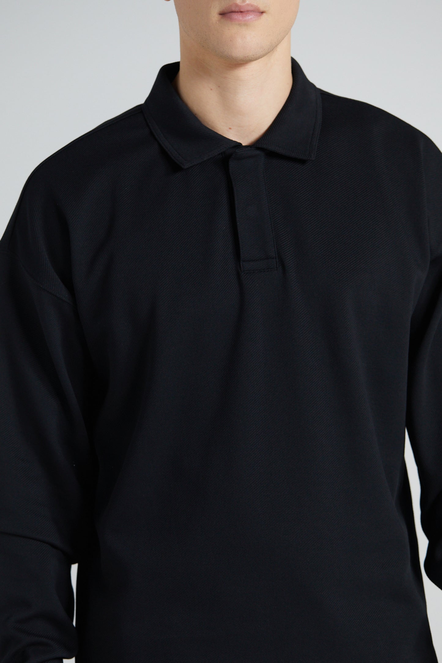 Long Sleeve Polo Shirt 2.0 - Jet Black