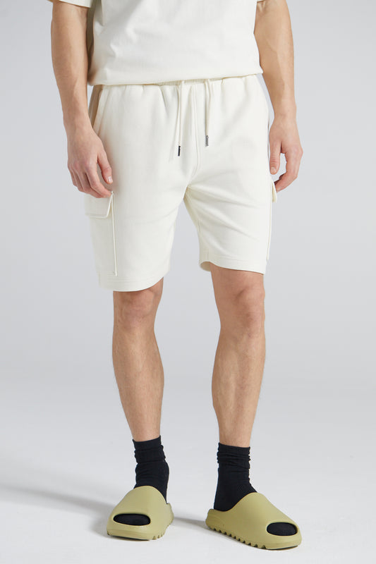 Pique Cargo Shorts - Off White