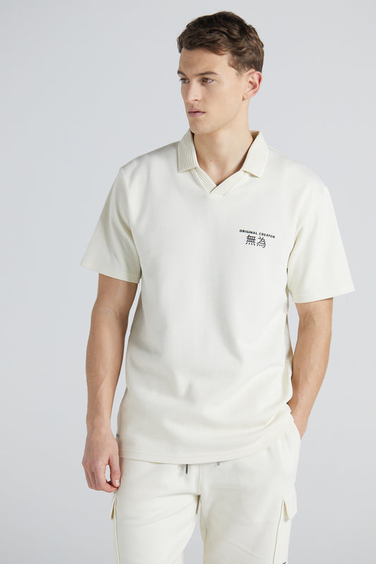 Pique Polo Shirt - Off White