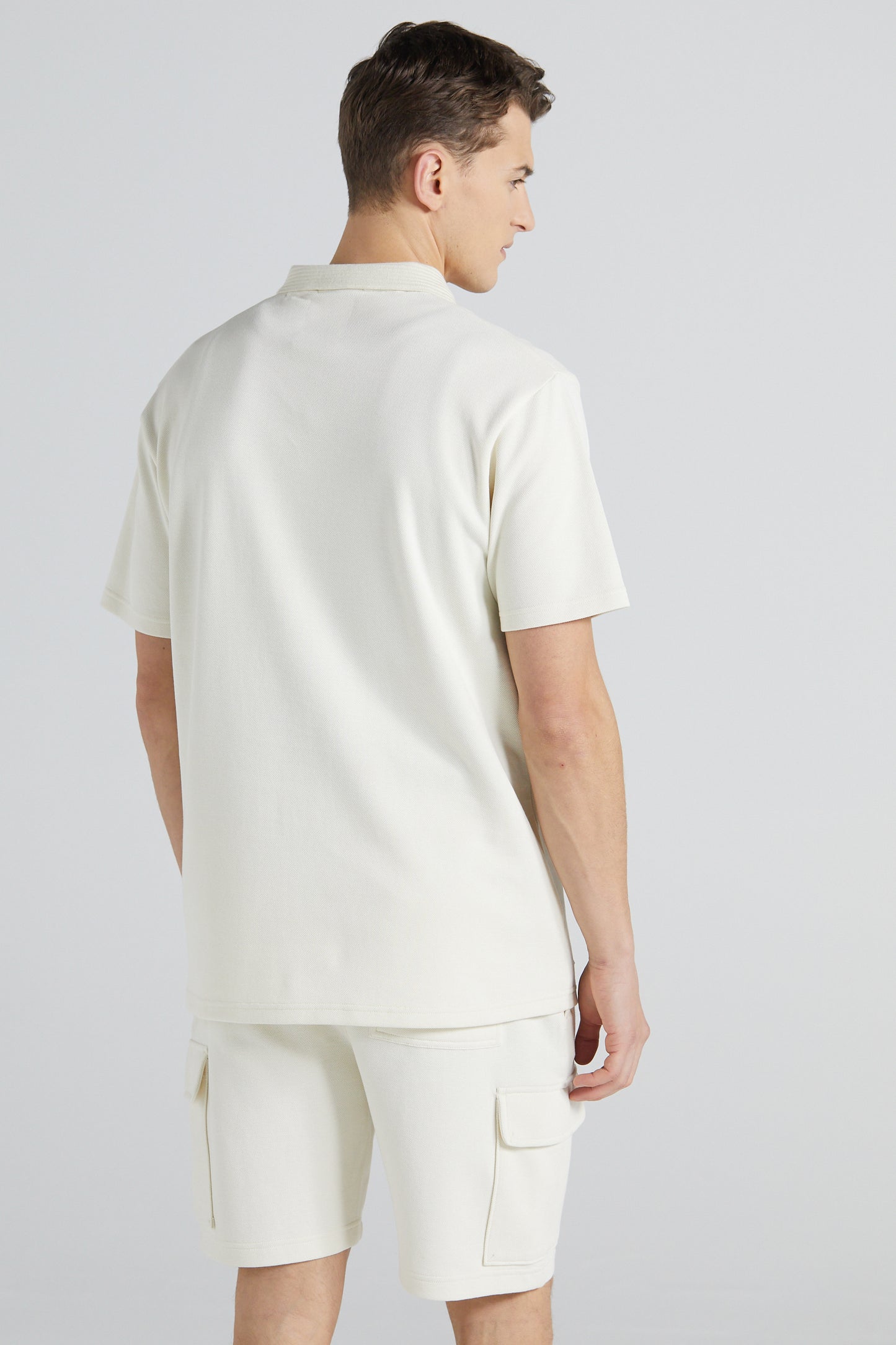Pique Polo Shirt - Off White
