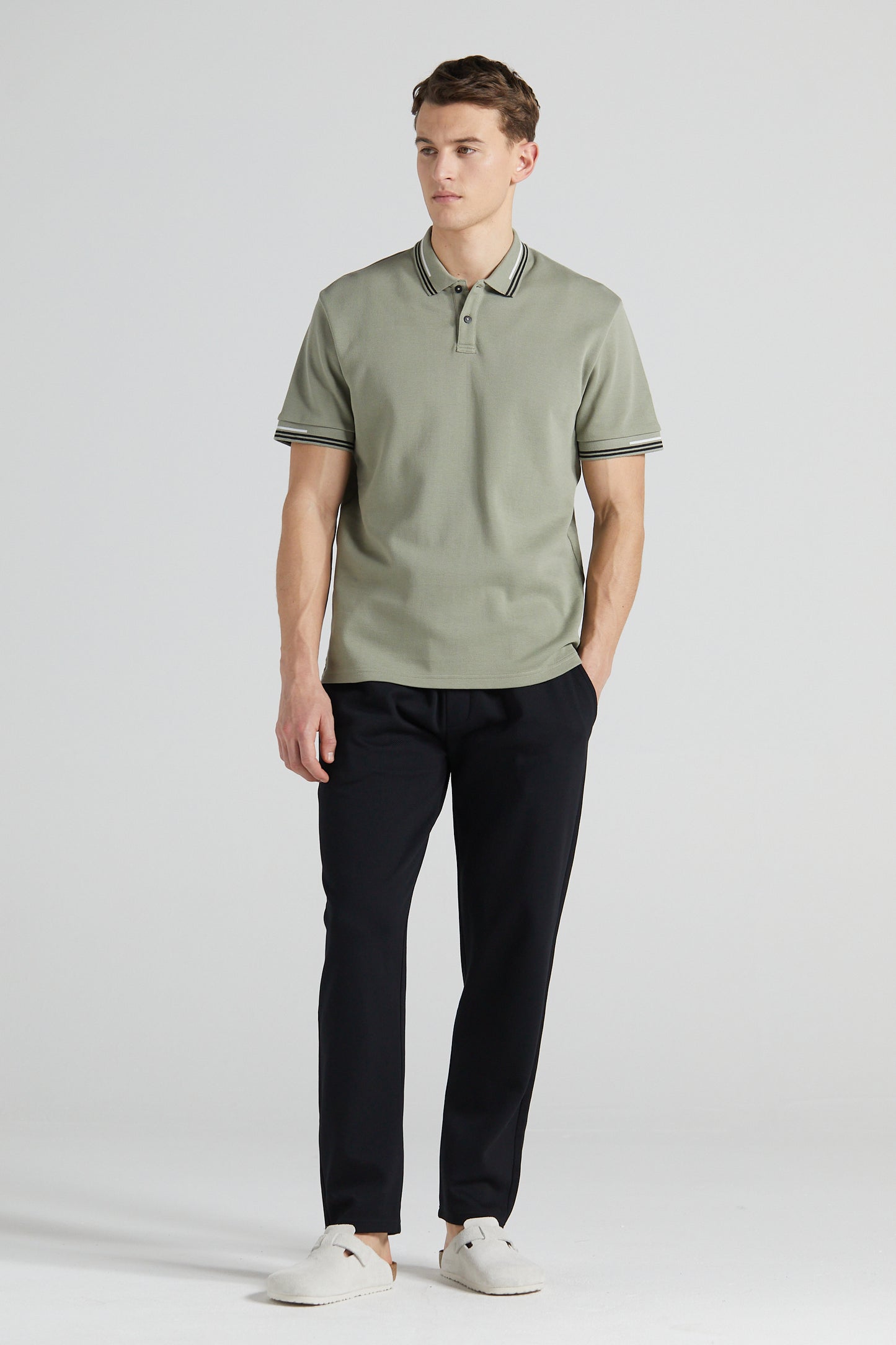 Essential Pique Polo Shirt - Slate Green