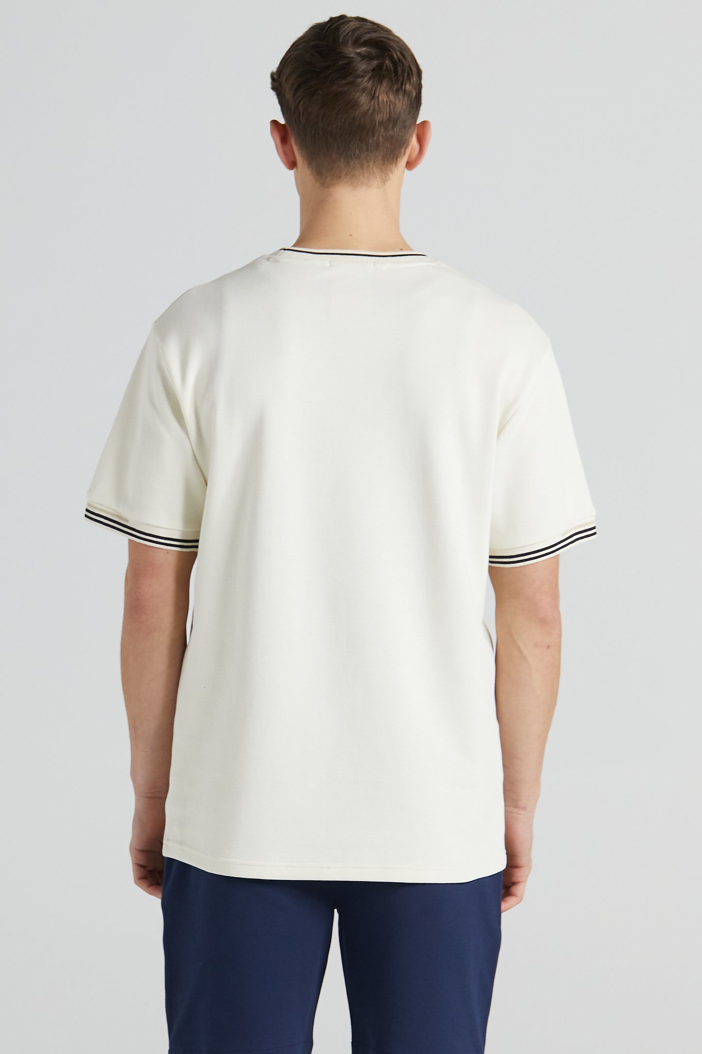 Boxy Pique Crew T-Shirt - Off White