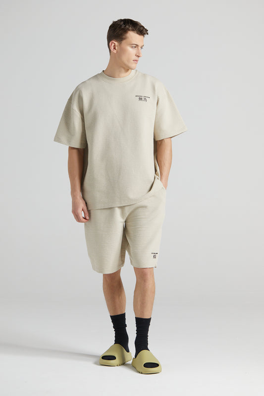 Slouchy Travel T-Shirt - Sand Stone