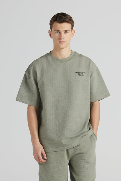 Slouchy Travel T-Shirt - Slate Green