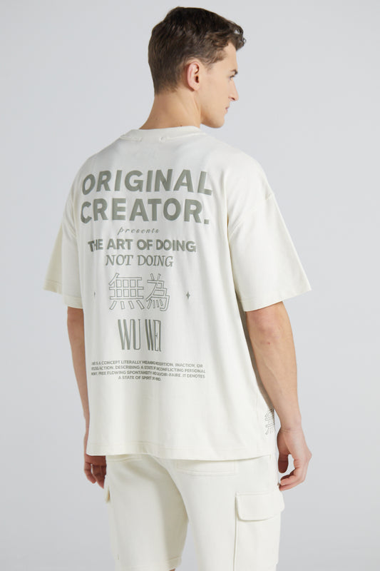 Art Of Doing Not Doing T-Shirt - Off White