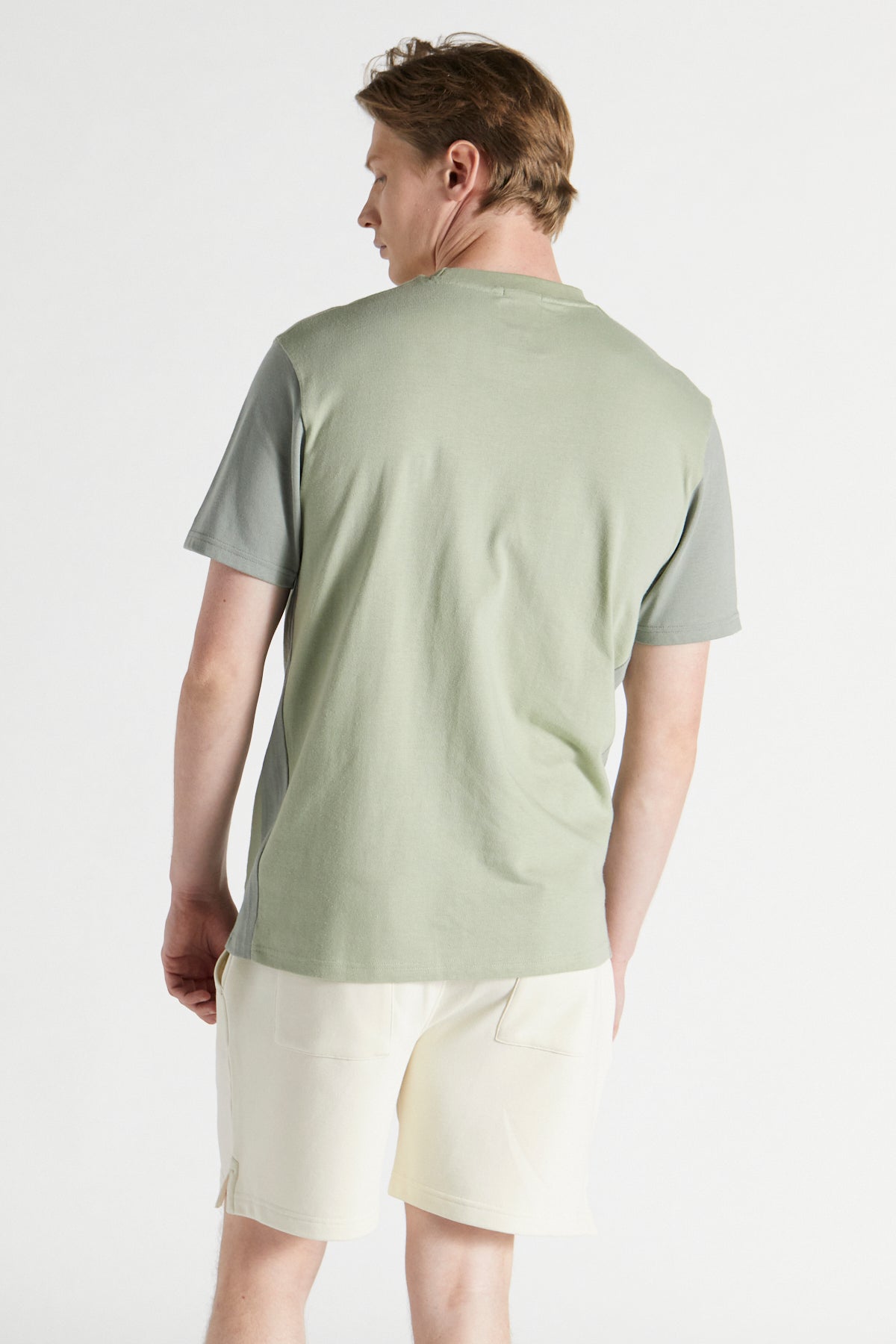 Colour Block T-shirt - Laurel Green